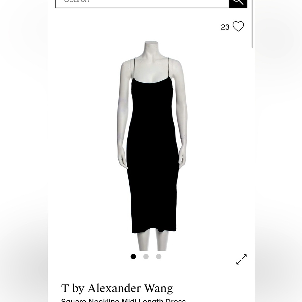 T by Alexander Wang stroppy black dress, size small